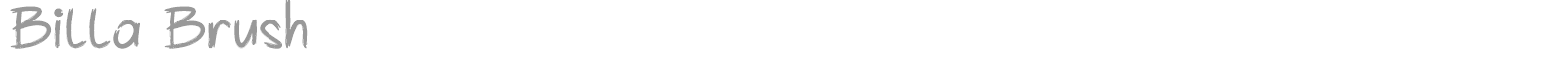 Billa Brush font preview